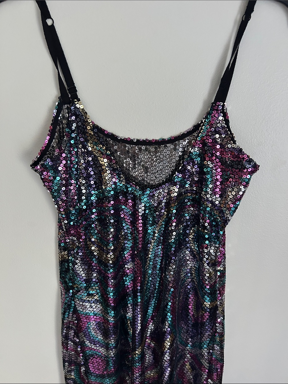 Intimately by Free People Iridescent Sequin Slip Mini Dress in Purple & Teal - Picture 8 of 11